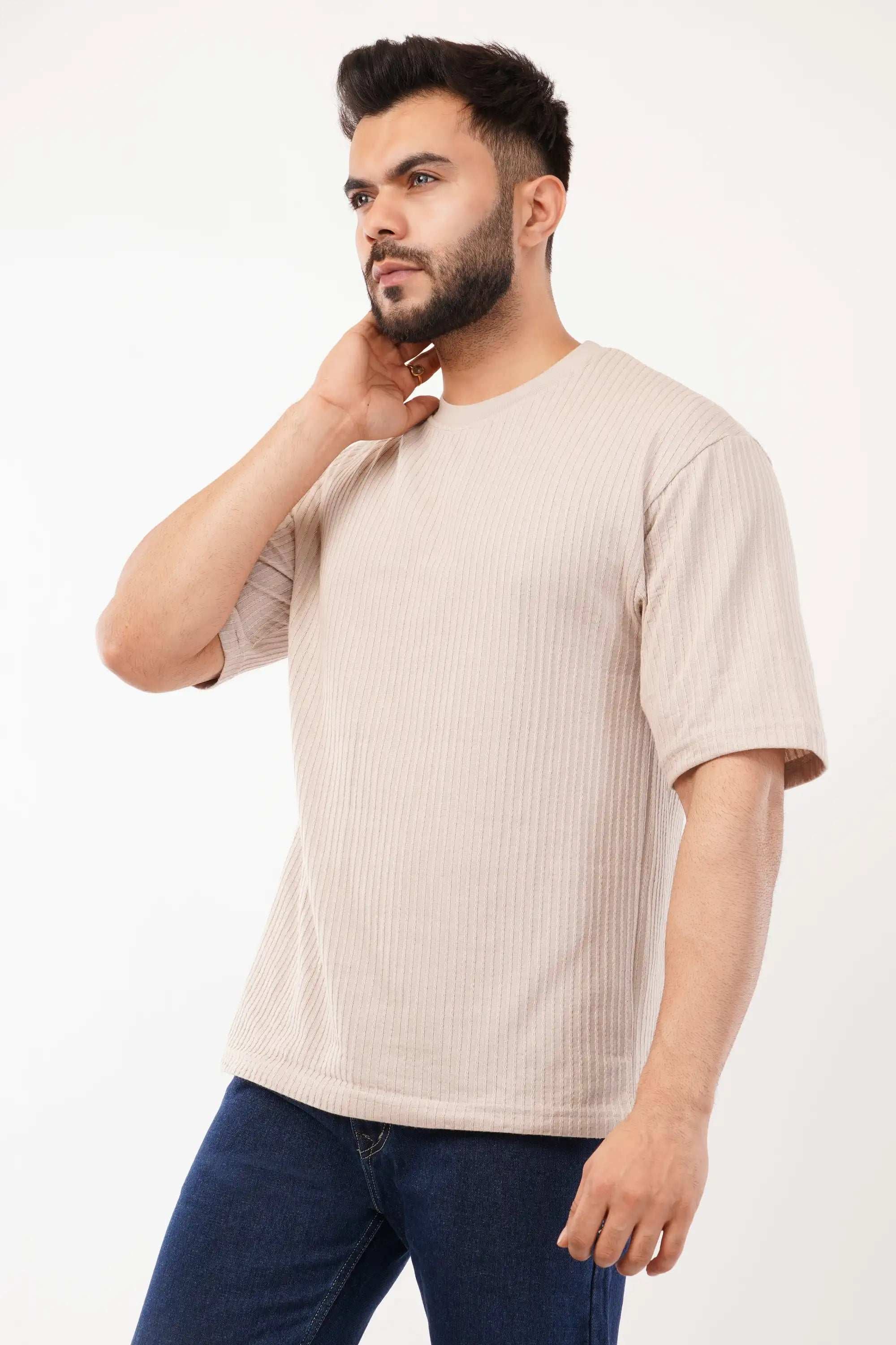 CREAM MODERN CLASSIC OVERSIZED T-SHIRT